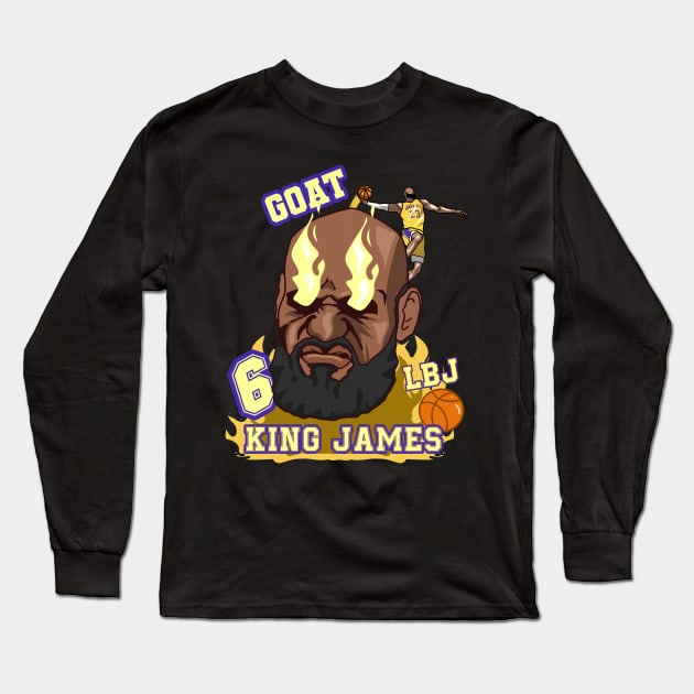 LeBron James Long Sleeve T-Shirt by BINSU